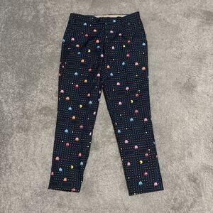 OppoSuits Pants Men's 32x30 Black Flat Front Pac-Man Modern Fit Suit Trouser